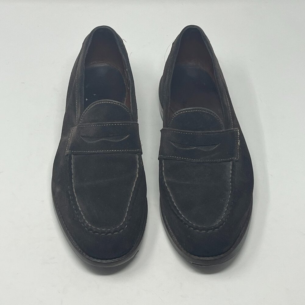 Allen Edmonds Men's Dark Brown Suede Penny Loafers
